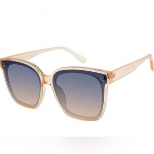 Jessica‎ Simpson J6128 nude crystal Retro Square Uv400 Protection Sunglasses new